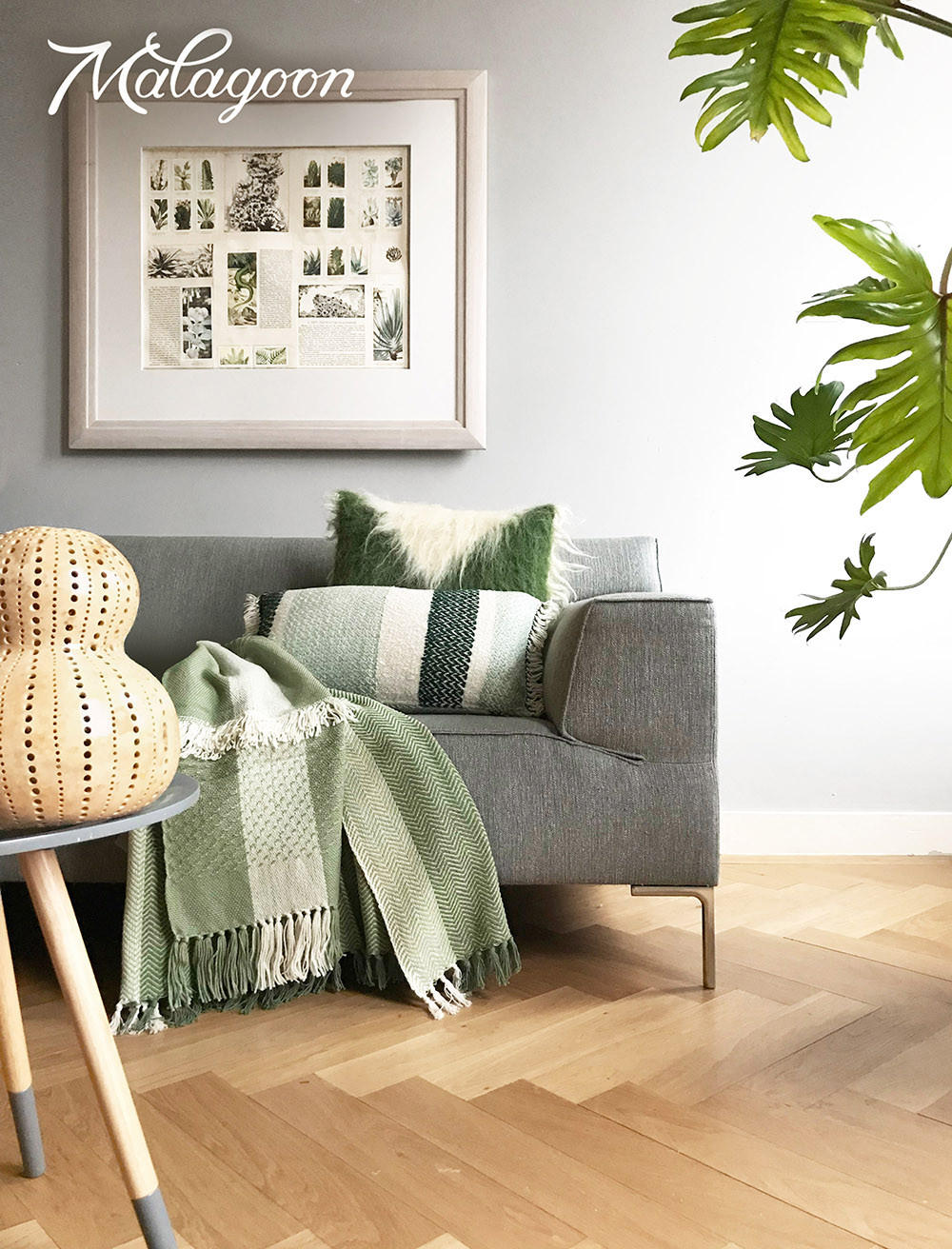 Thumbnail - Malagoon Dekokissen, Grün, Weiß, Textil, Gestreift, Füllung: Hohlfaser, Rechteckig, 35x12x60 cm, Wohntextilien, Kissen, ...