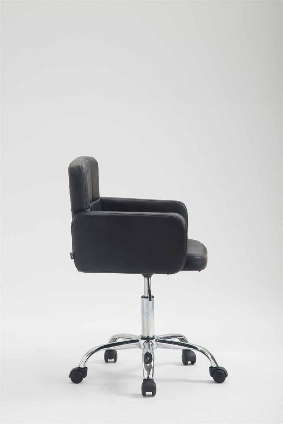 ARBEITSHOCKER Lausanne Kunstleder schwarz - Schwarz, Metall (60/89/52cm) - TPFLiving