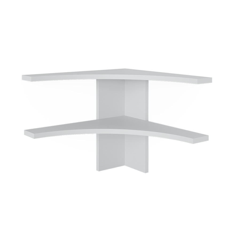 ECKREGAL Roman Weiß 43.5 x 37 cm - Weiß, Holzwerkstoff (43.5/37/43.5cm) - Vicco