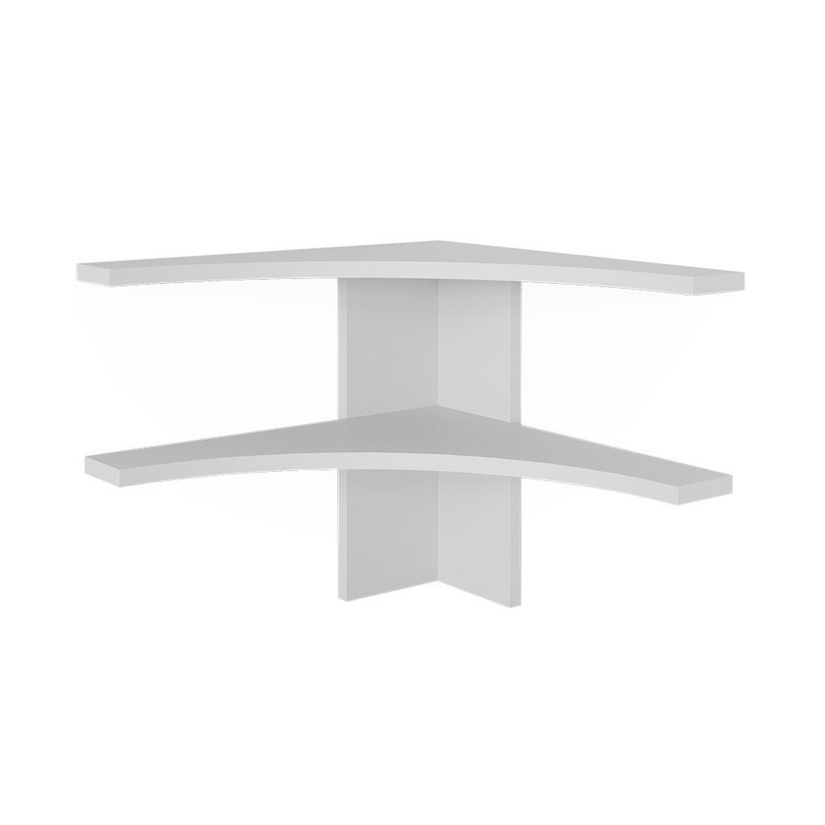 ECKREGAL Roman Weiß 43.5 x 37 cm - Weiß, Holzwerkstoff (43.5/37/43.5cm) - Vicco