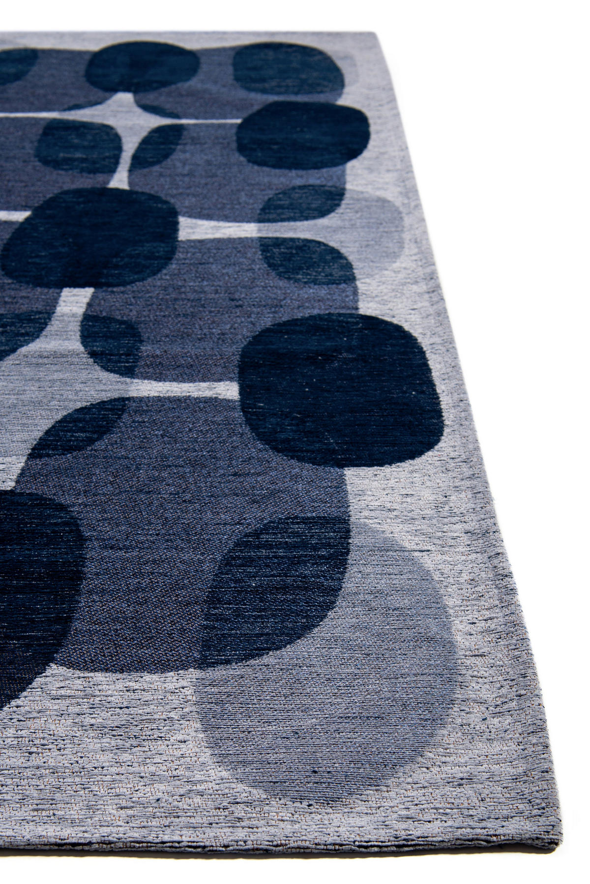 TEPPICH modern Flachgewebe BLACK SPICE Blau 240 x 340 cm - Blau, Textil (240/340cm) - Novatrend