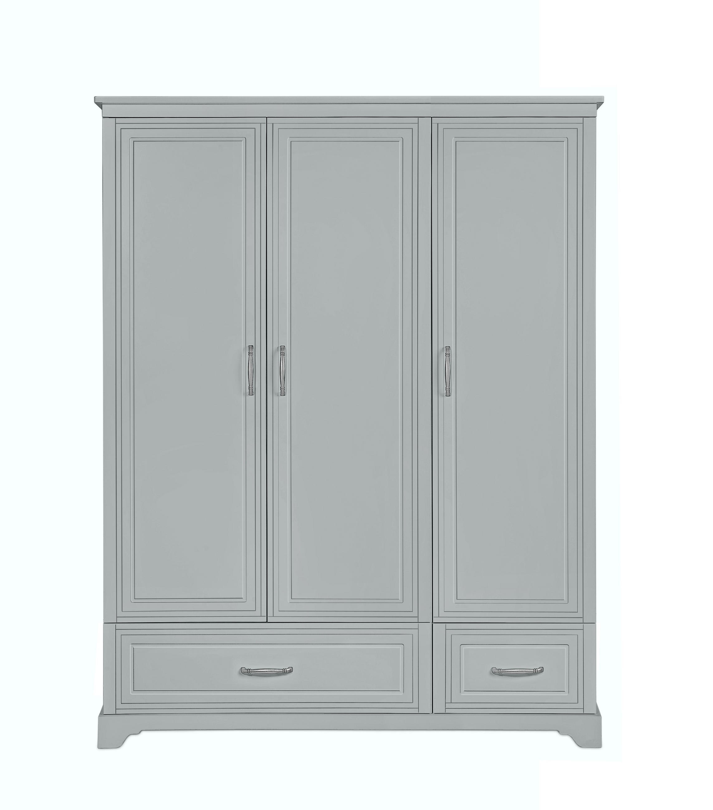 DETSKÁ SKRÍŇ Melody_3, 3-dverová – ideálna do detskej izby - sivá, kompozitné drevo (145/180/53cm) - RAUMHIRSCH FURNITURE
