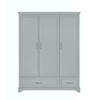 KINDERKLEIDERSCHRANK Melody_3, 3-türig – ideal für das Kinderzimmer - Grau, Holzwerkstoff (145/180/53cm) - RAUMHIRSCH FURNITURE