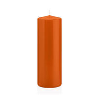STUMPENKERZEN Aprikose Ø 68 x 200 mm, 12 Stück - Orange, Paraffin (7/20cm) - Wiedemann Kerzen