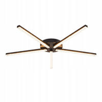 DECKENLEUCHTE LED Schwarz 3000K Modern Kristall Metall 63.3 cm - Schwarz, Kunststoff (40/15/9cm) - ZMH