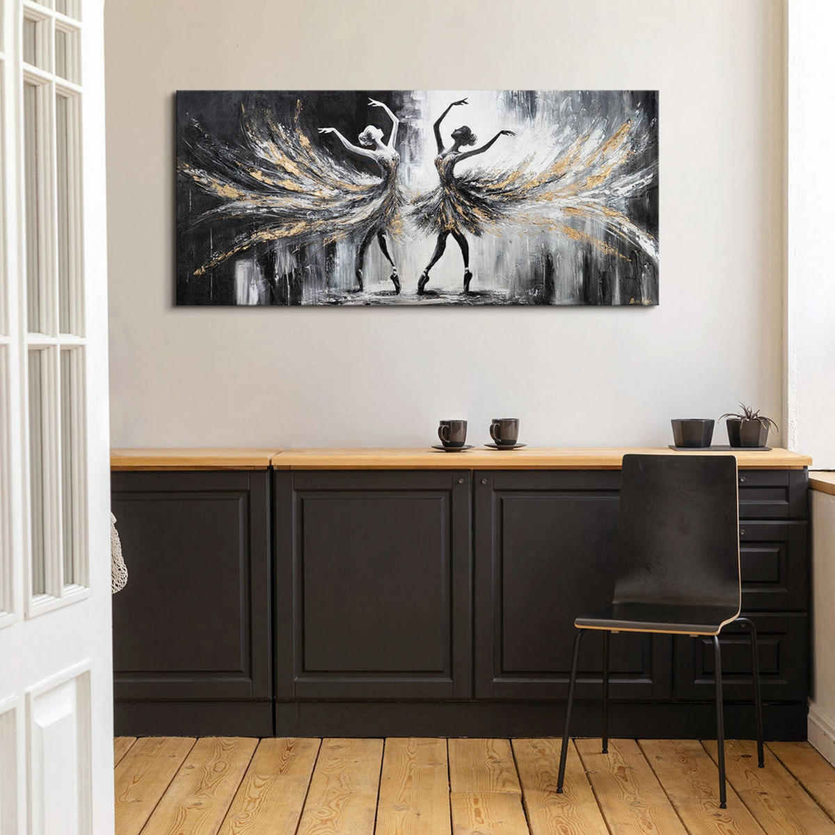 GEMÄLDE Brillanz des Balletts auf Keilrahmen 115x50 cm - Multicolor, Holz (115/50cm) - YS-art gallery
