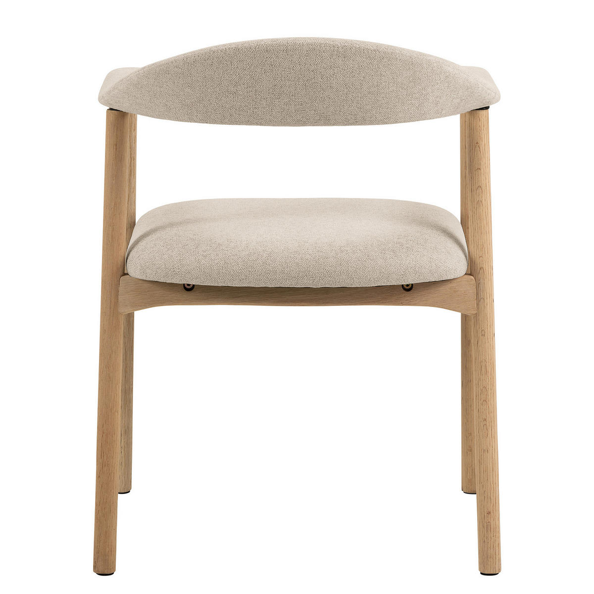 ARMLEHNENSTUHL - 2er-Set - Eiche Bianco/Beige, Eichenholz/Holz (56/76/54cm) - home24