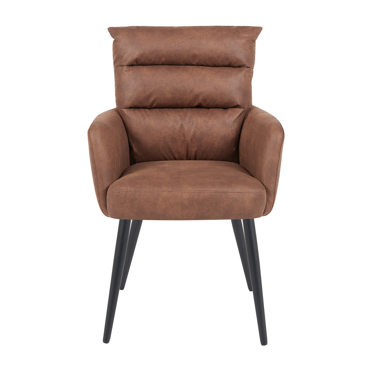 ESSZIMMERSTUHL Mika-Yann 2er-Set - Schwarz/Braun, Textil/Metall (59/94/66cm) - DUBI Möbel