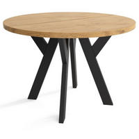 TISCH Schwarz Lancelot Ausziehbar Rund 90/130 cm - Multicolor, Holzwerkstoff (130/90/75cm) - Sepro Meble