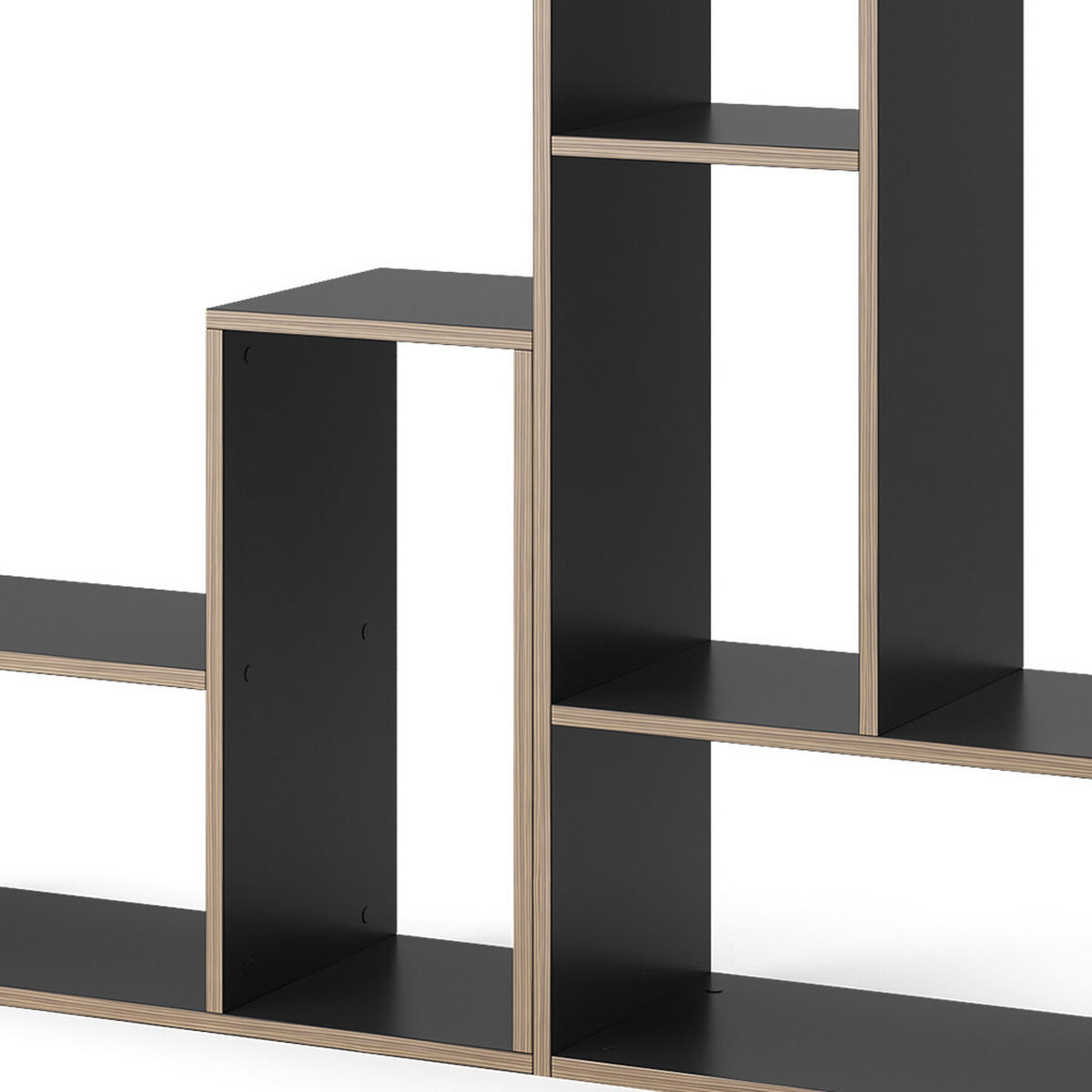 BÜCHERREGAL Tetrix Anthrazit 112.8 x 56.4 cm 2er Set - Anthrazit, Holzwerkstoff (112.8/56.4/30cm) - Vicco