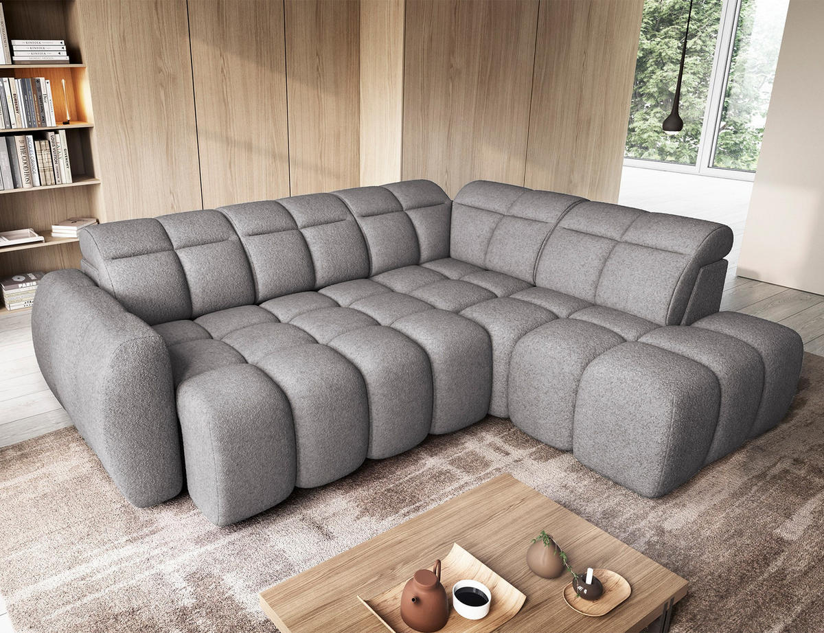 ECKSOFA Eagle R - Grau (Paolli 04) - Grau, Holzwerkstoff (258/208cm) - Möblo