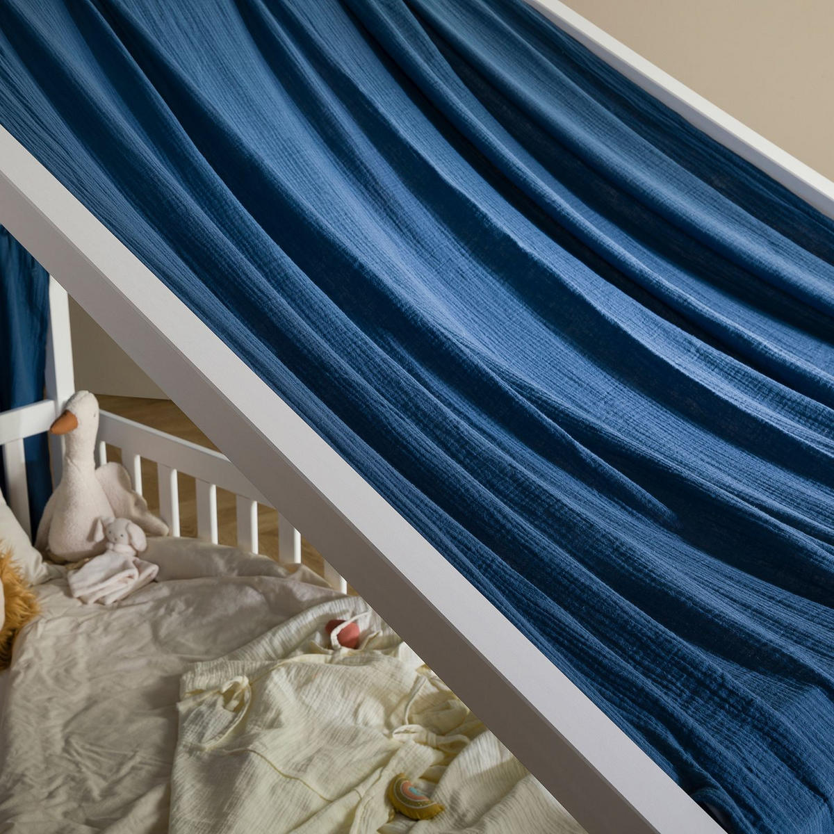 HAUSBETT-HIMMEL LIAN dunkelblau - Dunkelblau, Textil - IDIMEX