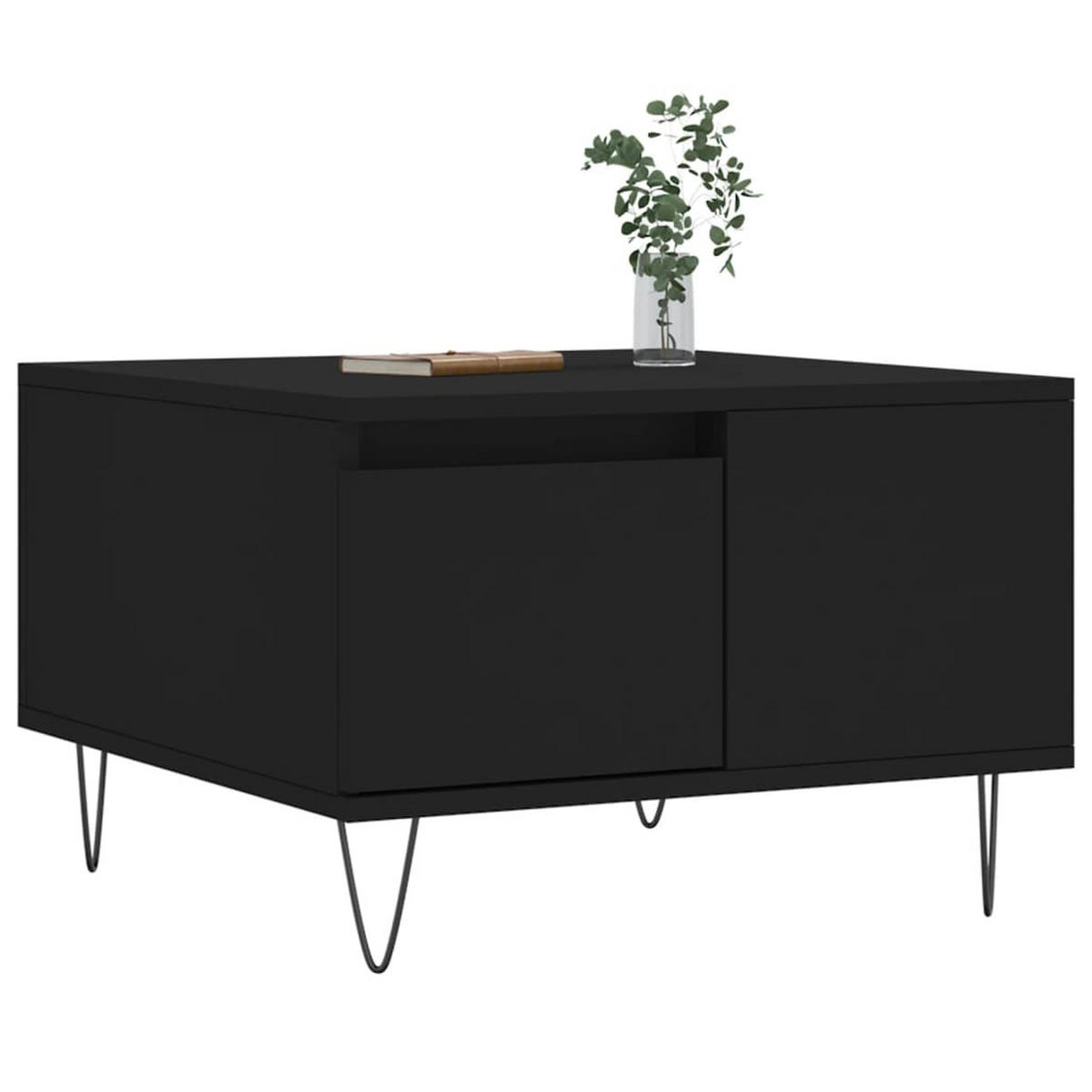 COUCHTISCH Schwarz 55x55x36,5 cm Holzwerkstoff - Schwarz, Holzwerkstoff (55/55/36.5cm) - furnicato