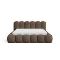 POLSTERBETT 180x200 mit Bettkasten, Lattenrost und Kopfteil, Poso Cord-Stoffbezug Braun - Braun, Holz (180/200cm) - Chilly