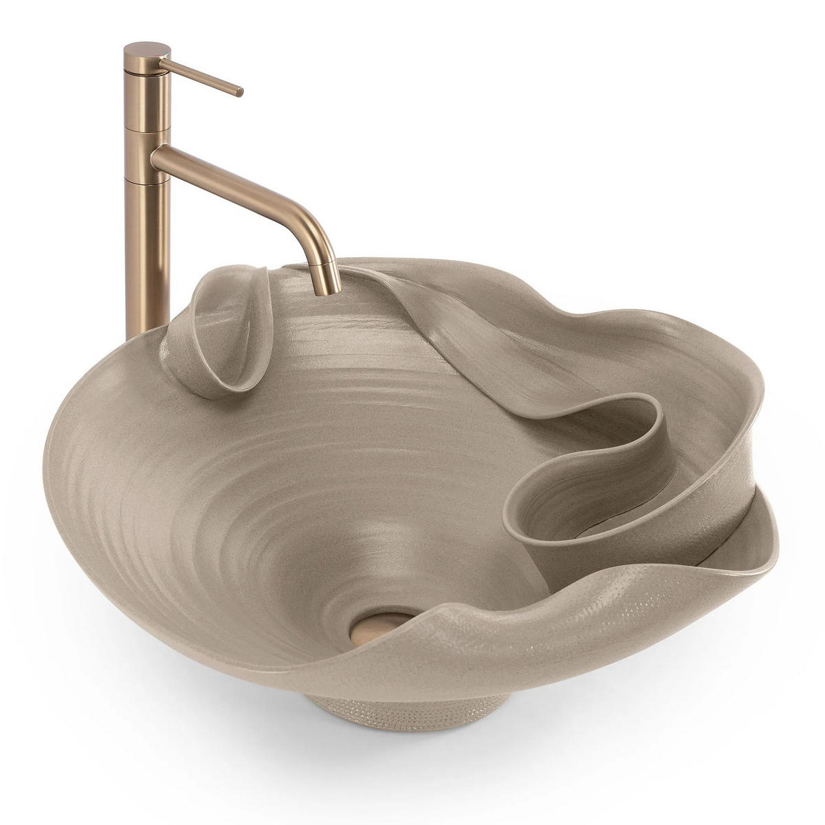 AUFSATZWASCHBECKEN Rea Hm-12 Handmade Art - Beige, Keramik (44/18/48cm) - REA