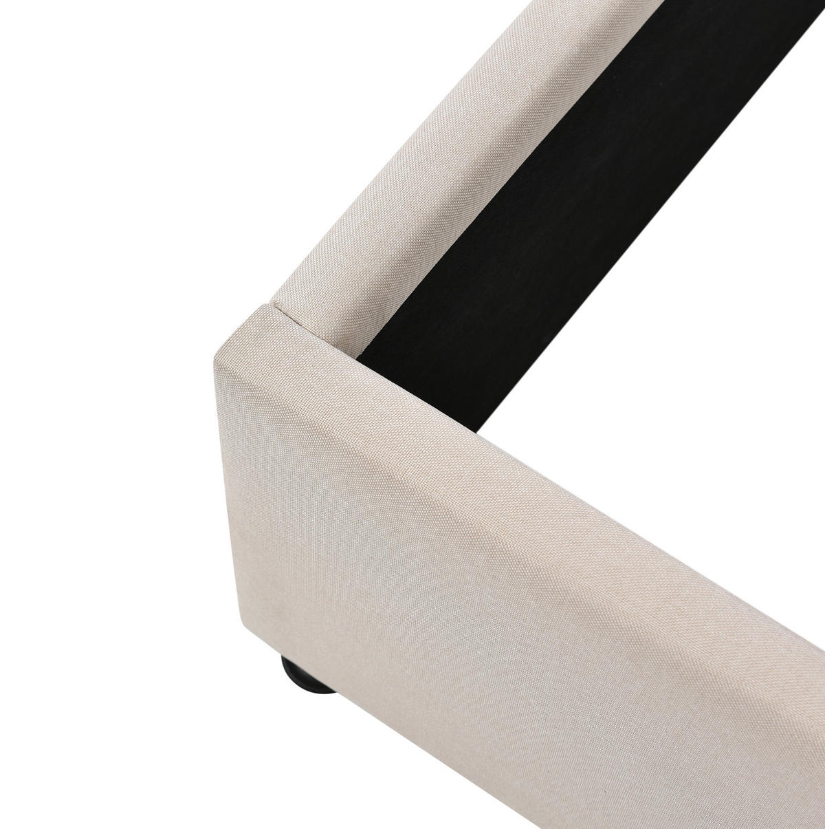 POLSTERBETT 160/200 cm Beige aus Leinen mit Bettkasten - Beige, Textil (160/200cm) - OKMYHOME