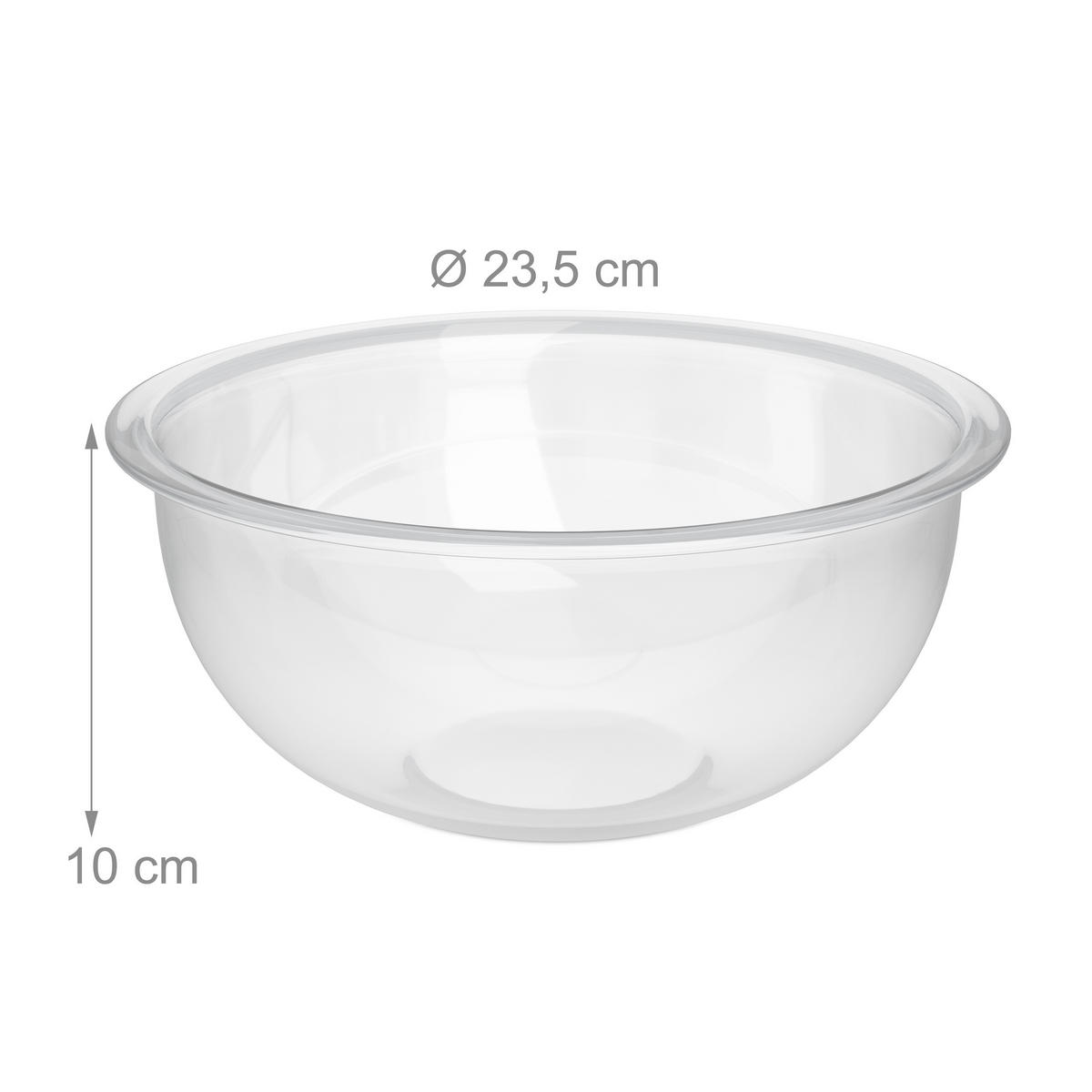 2XSALATSCHÜSSEL - Transparent, Glas (23.5cm) - Relaxdays