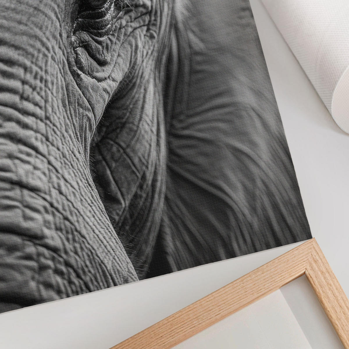 POSTER - 21x29 cm - Visual Echo - Elefantenblick - Schwarz, Textil (21/29.7/0.1cm) - TULUP