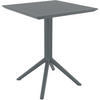 GARTENTISCH eckig 60/60/74 cm Kunststoff dunkelgrau - Dunkelgrau, Kunststoff (60/60/74cm) - CLP