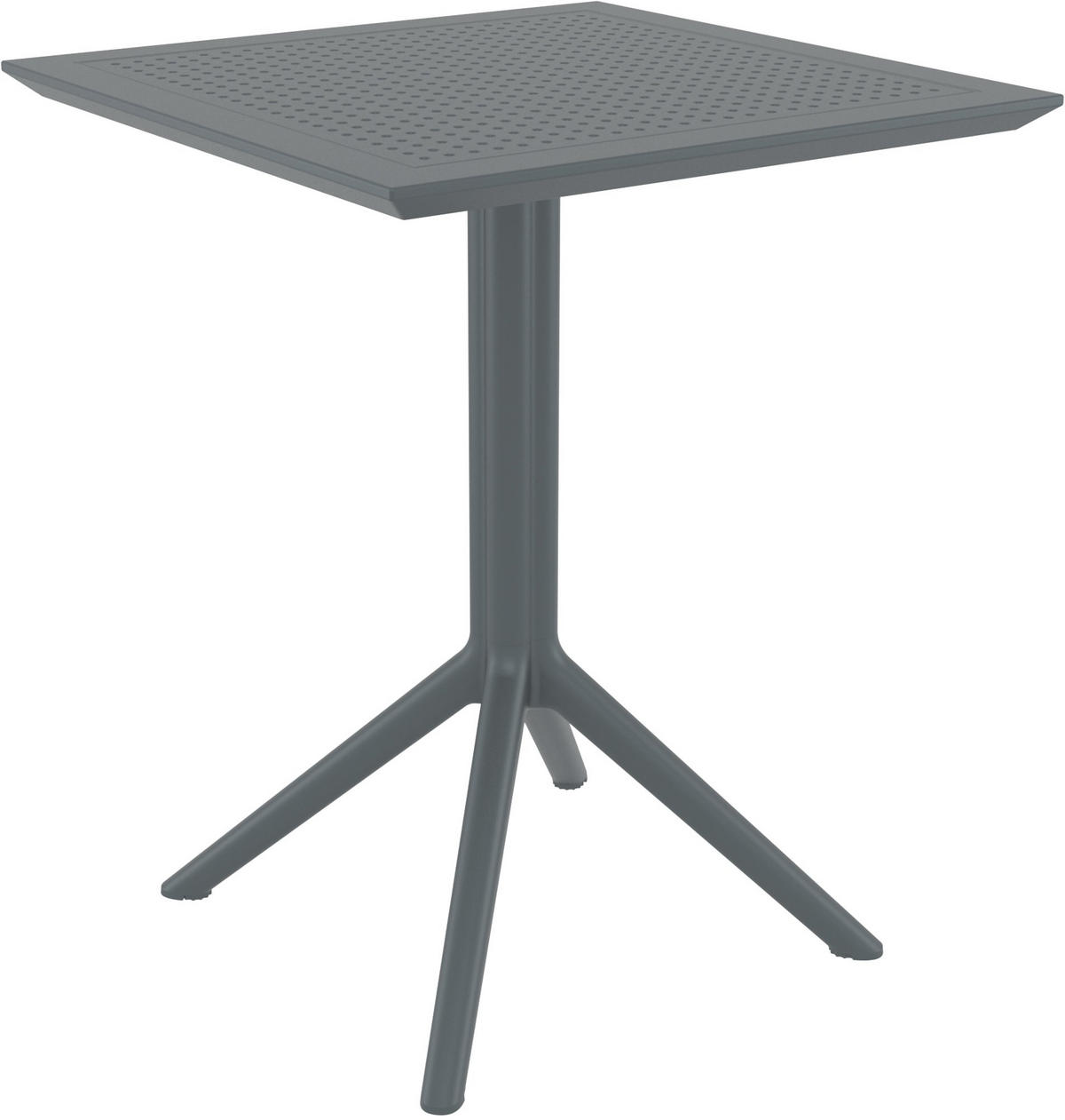 GARTENTISCH eckig 60/60/74 cm Kunststoff dunkelgrau - Dunkelgrau, Kunststoff (60/60/74cm) - CLP