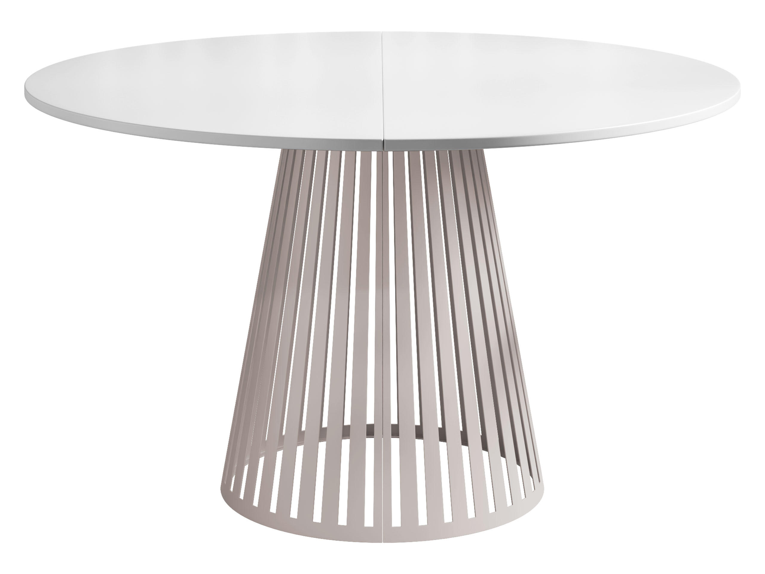 ESSTISCH ausziehbar Cone Cashmere 100 - Kaschmir/Weiß, Holzwerkstoff/Metall (100/100/76cm) - MIRJAN24