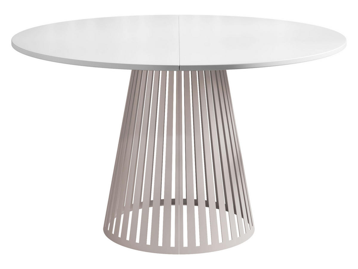 ESSTISCH ausziehbar Cone Cashmere 100 - Kaschmir/Weiß, Holzwerkstoff/Metall (100/100/76cm) - MIRJAN24