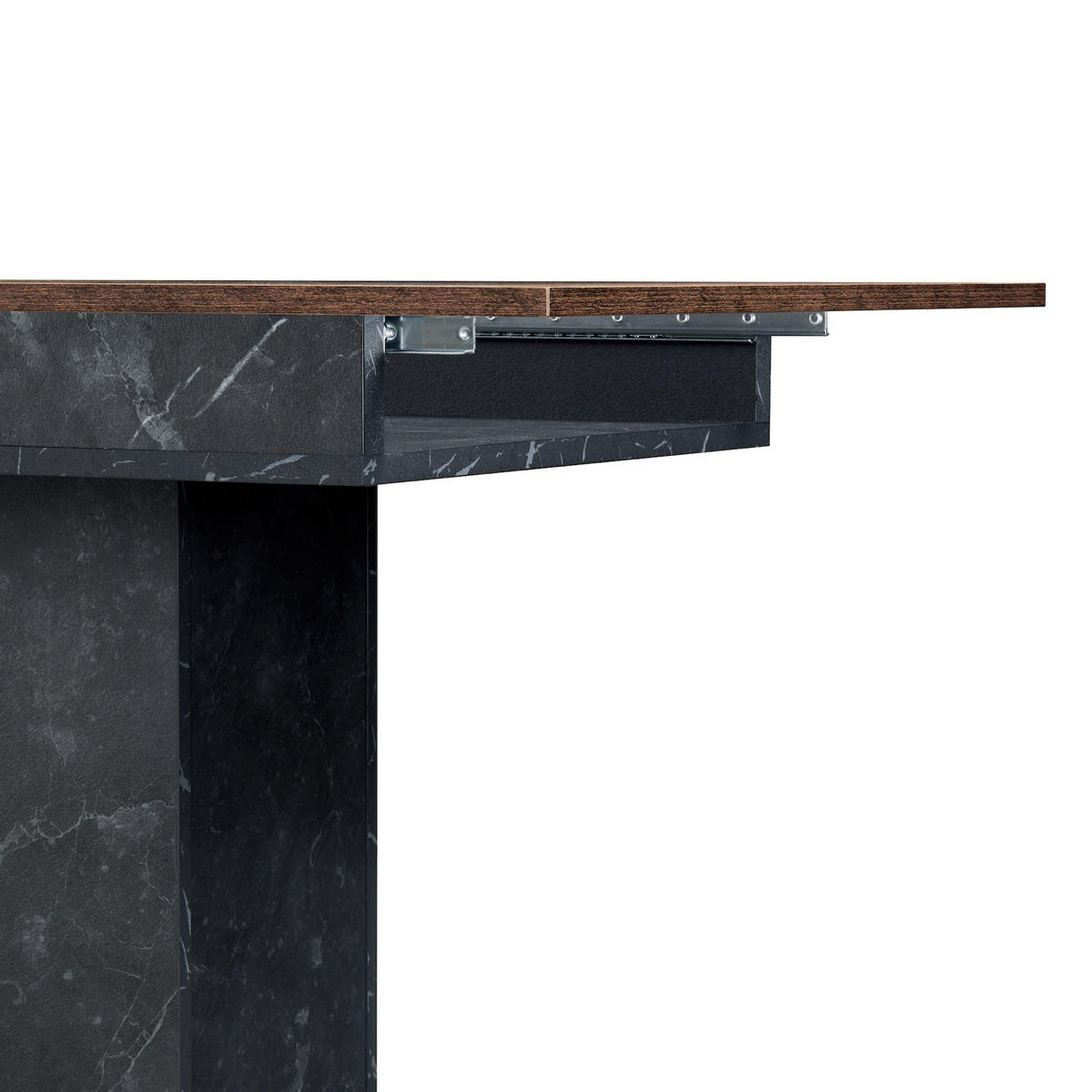 ESSTISCH BOSCO 120-160/80/76 cm - Anthrazit/Sonoma Eiche, Holzwerkstoff (80/120/76cm) - B&D Home