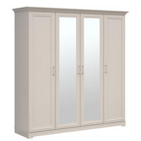 KLEIDERSCHRANK Anga Kaschmir / Spiegel 209,5 / 61 / 216cm - Kaschmir/Goldfarben, Holz/Holzwerkstoff (210/216/61cm) - Feldmann-Wohnen