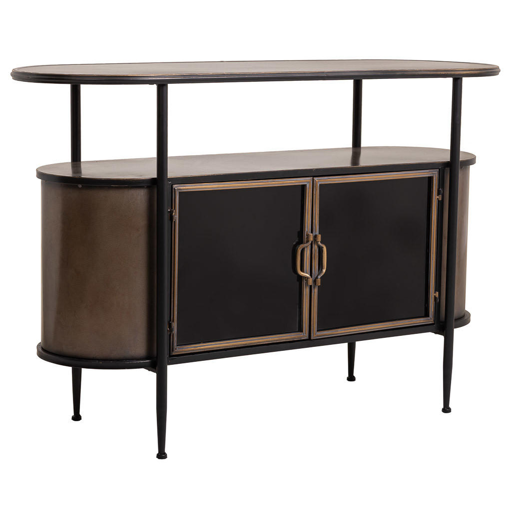 SIDEBOARD aus Metall 121x42x80 cm - Braun, Metall (121/80/42cm) - Wanderlust