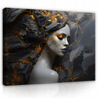 LEINWANDBILD Abstrakt Frau Marmor 60x40 - Multicolor, Holzwerkstoff (60/40cm) - Wallarena