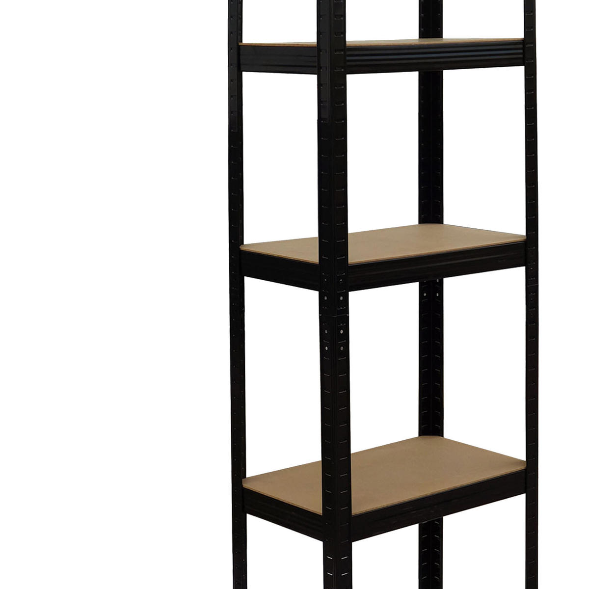 REGAL crna smeđa teški 5 polica - višebojno, drvni materijal/metal (50/180/30cm) - Relaxdays