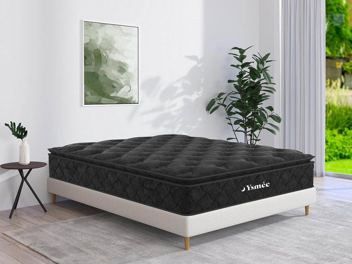STANDARDMATRATZE - 2 Personen - samt - schwarz Black Dream - Schwarz, Textil (160/200cm) - Vente-Unique