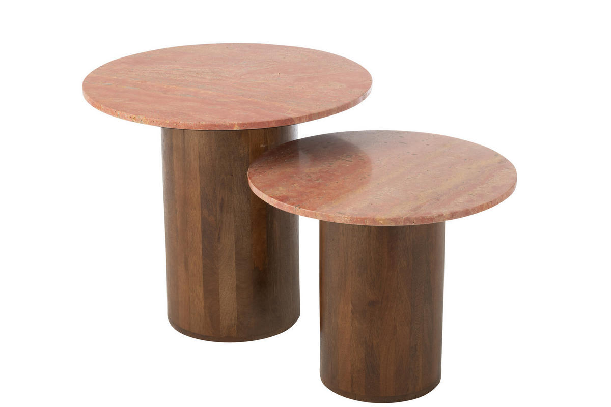 BEISTELLTISCH RUND Braun - Braun, Holz (56/56/50cm) - J-Line