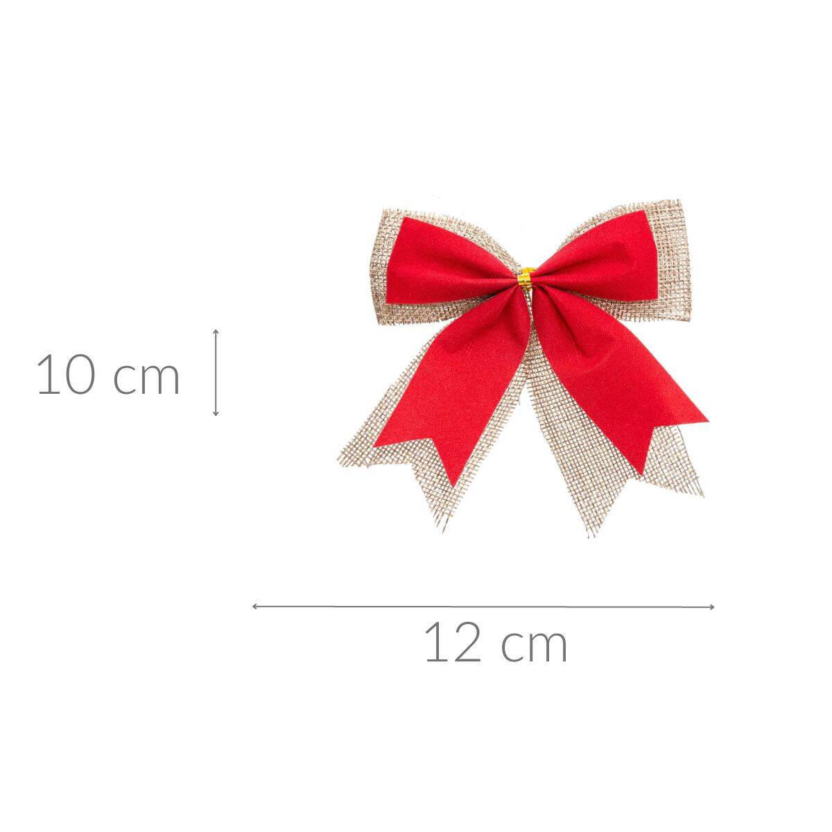 DEKOSCHLEIFEN 10/12 cm 3er-Set - Rot, Textil (1/12/10cm) - Atmosphera Createur d´interieur