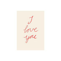 POSTER Affordable Art Prints x Johanna Klum Nyberg - I Love You - Pink, Papier (30/40/0.1cm) - Poster&Frame