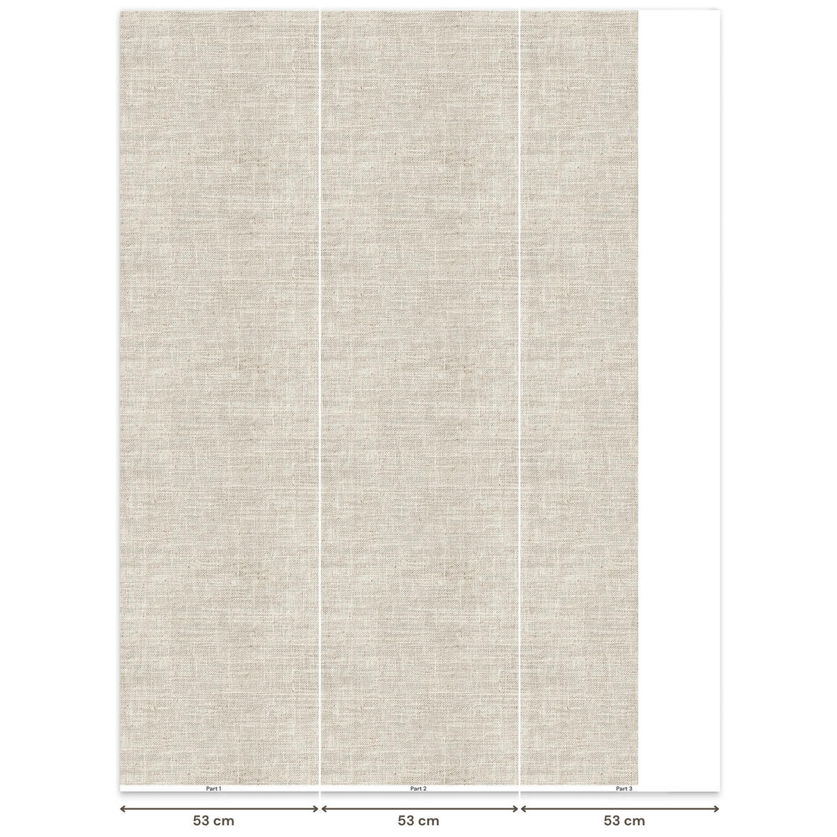 TAPETE - Leinen - Textur - Beige - 140x200 cm - Creme, Papier (140/200cm) - OnlyWow