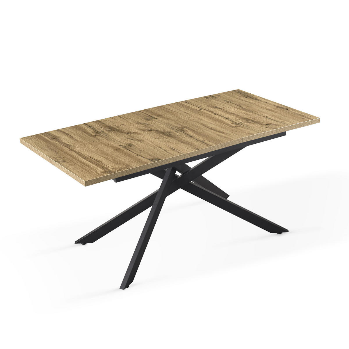 ESSTISCH LARS 120-160/80/76 cm Eiche - Eichefarben, Holz (80/120/77cm) - B&D Home