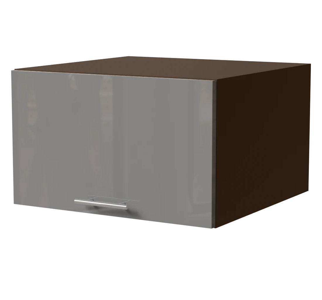 Feldmann-Wohnen Aufsatzschrank Grau, Dunkelgrau 60x36x59 cm
