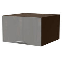 AUFSATZSCHRANK Essen W6B/60 Grau Hochglanz / Lava Matt 60 / 59 / 36cm - Dunkelgrau/Grau, Holz/Holzwerkstoff (60/36/59cm) - Feldmann-Wohnen