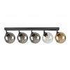 DECKENLEUCHTE HAGEN - Transparent/Schwarz, Glas/Metall (15/95/21cm) - kiki design