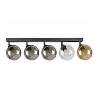 DECKENLEUCHTE HAGEN - Transparent/Schwarz, Glas/Metall (15/95/21cm) - kiki design