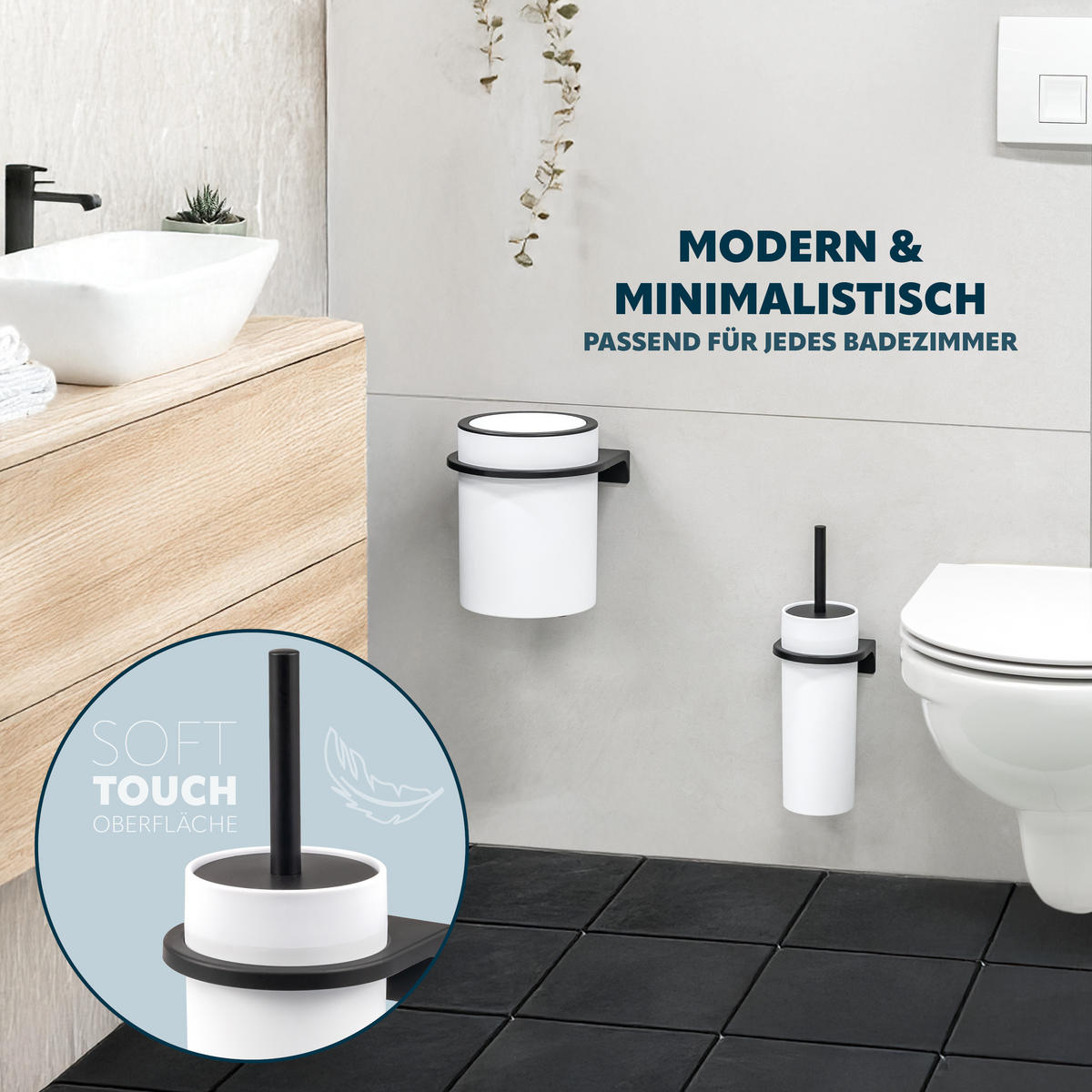 WC-GARNITUR SAVONA, weiß, Kunststoff - Weiß, Kunststoff (12/36.5/13cm) - bremermann