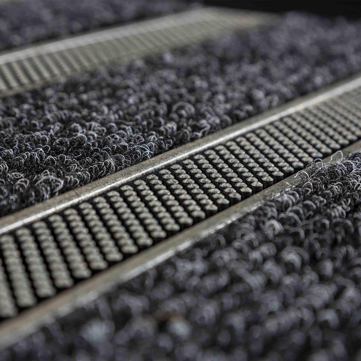 FUSSMATTE FÜR INNEN UND AUßEN RUBBER PIN - Schwarz, Kunststoff (45/75cm) - Astra