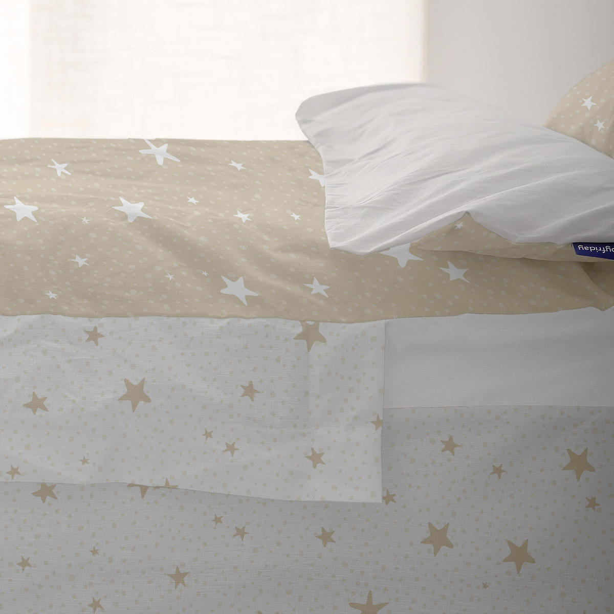KINDER schlafsack Little star Beige 90x200 cm Ohne füllung - Beige, Textil (90/200cm) - Happy Friday
