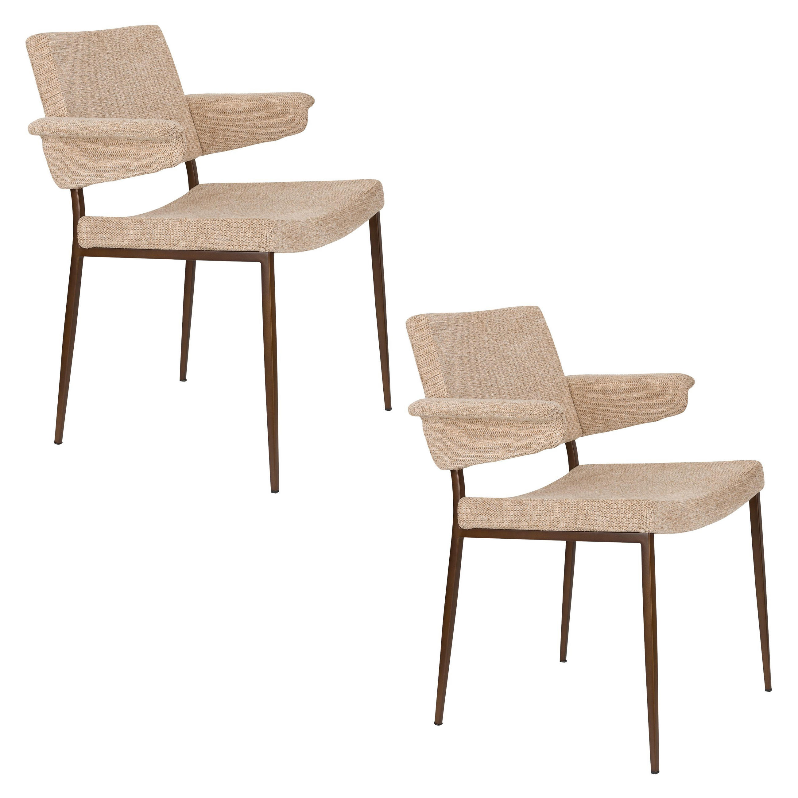Dutchbone Esszimmerstuhl Beige 59.5x81.5x57.5 cm