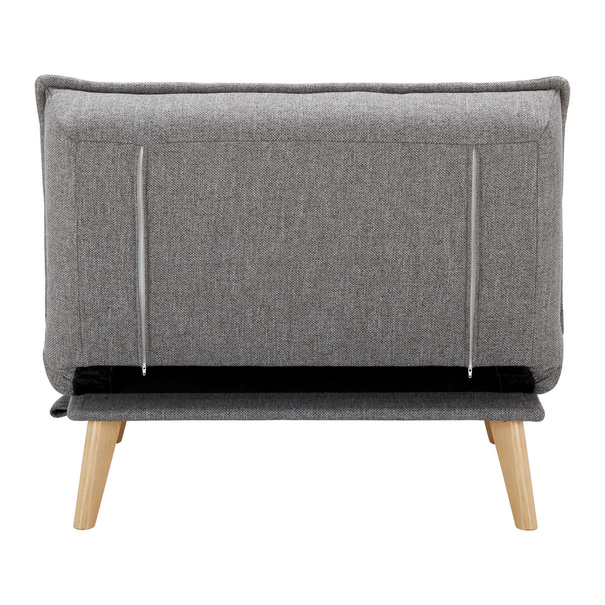 SCHLAFSESSEL Romeo Grau Webstoff - Grau, Holz (99/83/84cm)