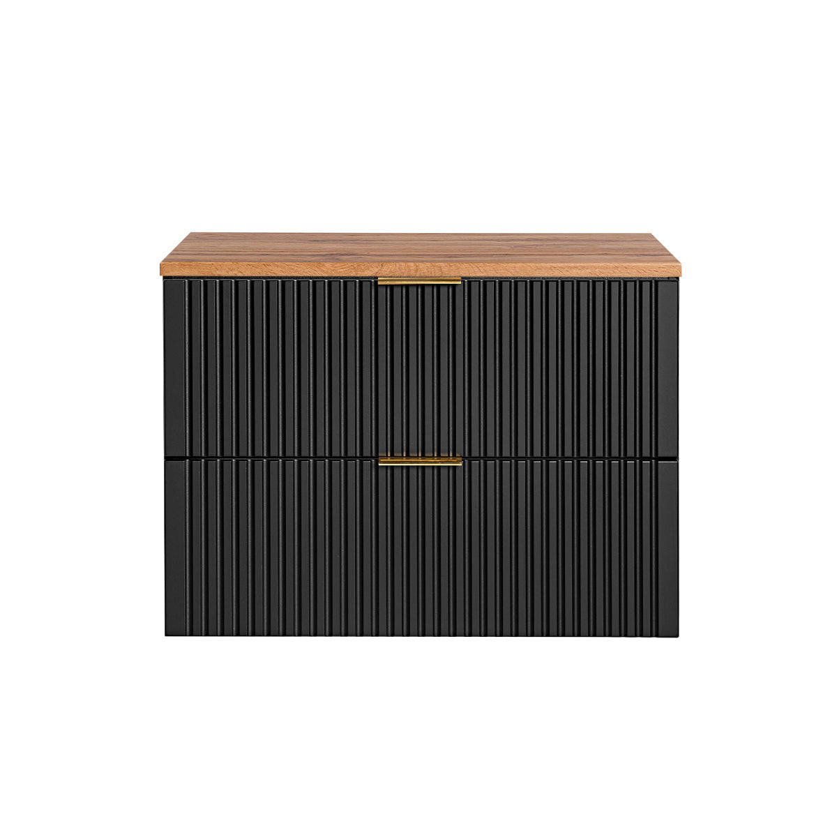 WASCHTISCHUNTERSCHRANK 80.6cm Adriel Schwarz - Schwarz, Holzwerkstoff (80.6/59/46cm) - Petits-meubles