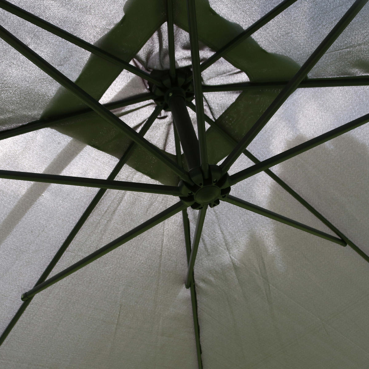 SONNENSCHIRM 3x3m mit 4 Gewichtsplatten, Grau - Grau, Metall (300/300cm) - Oviala