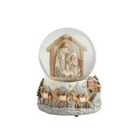 SCHNEEBALL Mit Spieluhr Weihnachten Noelio - Beige, Glas (11/15/11.5cm) - home&you