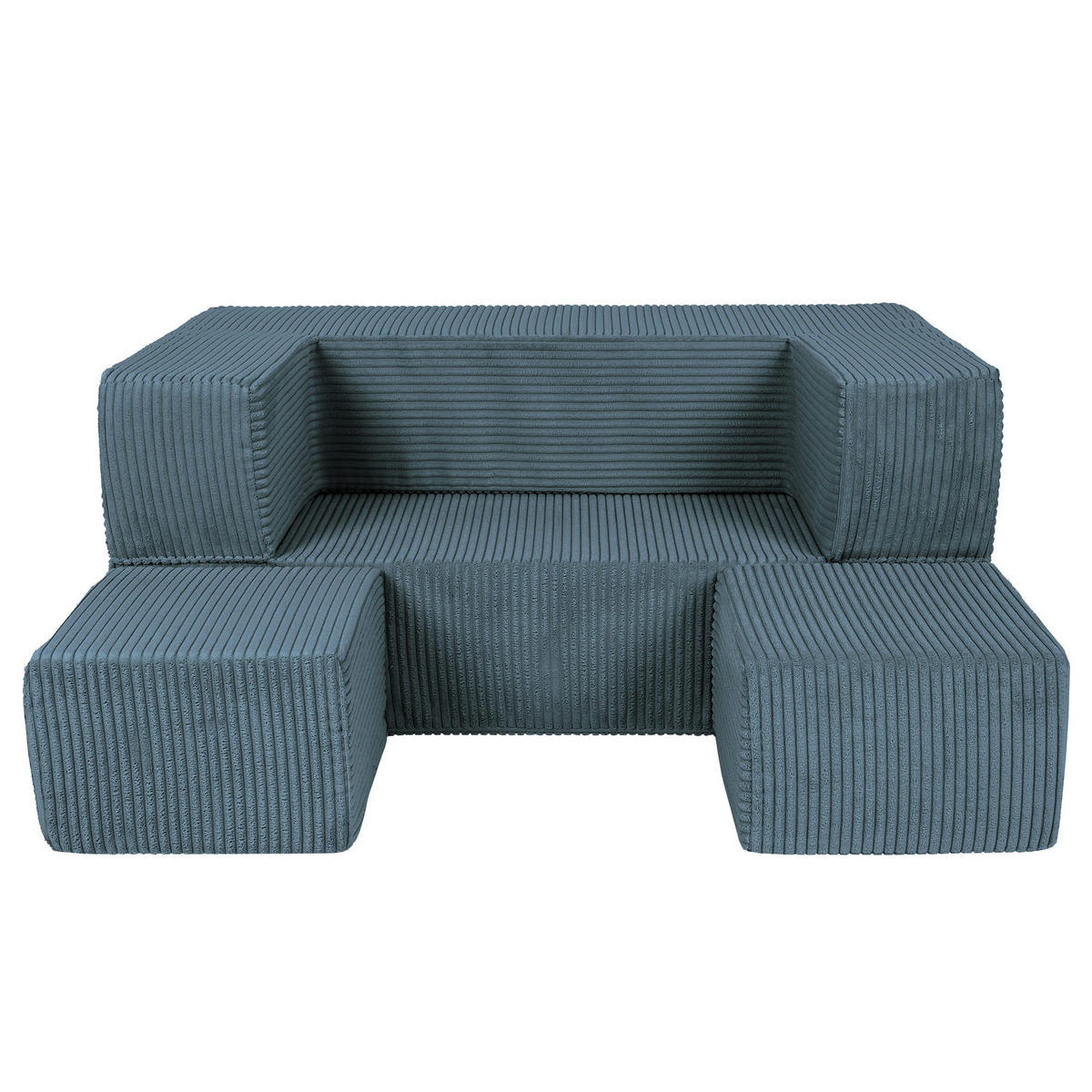 KINDERSOFA, Aesthetic, Cube, Türkis - Türkis, Textil (96/40/50cm) - MeowBaby